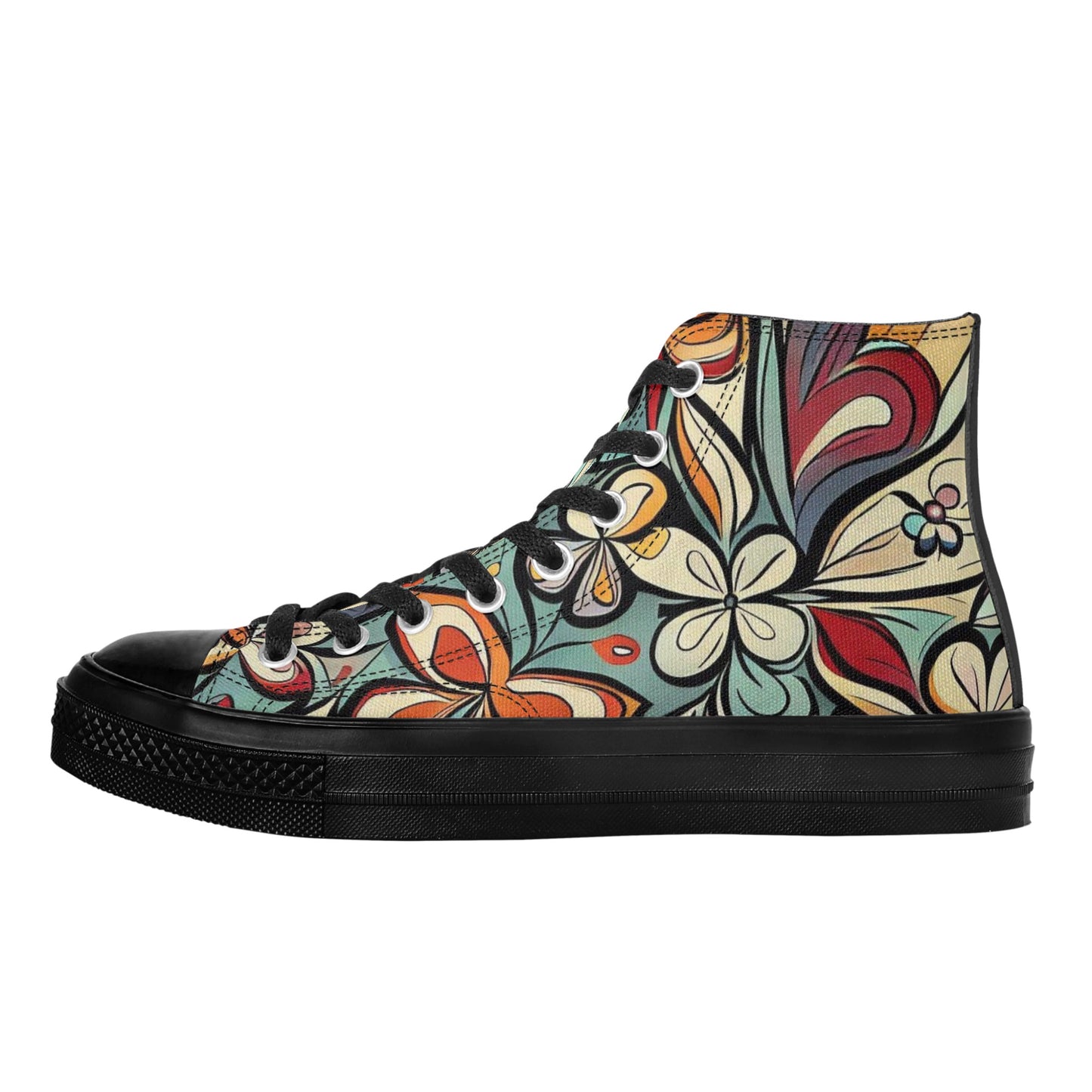 Artistic Expression: Canvas Shoes Featuring Van Gogh's Le Jardin Painting