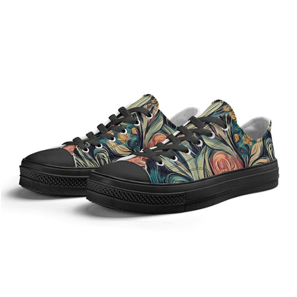 Main Product: Van Gogh Women's Classic Low-Top Canvas Shoes - Front View