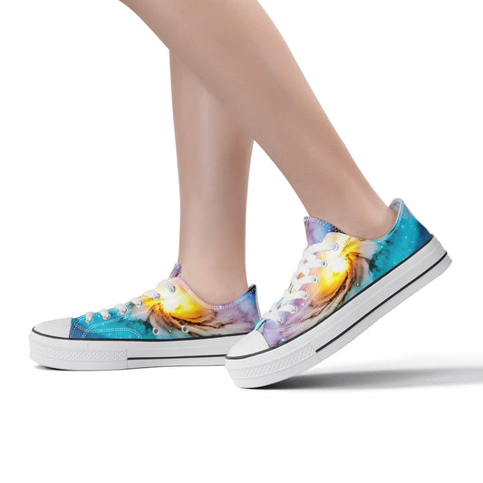 Main Product: Nebula Women's Classic Low-Top Canvas Shoes - Front View