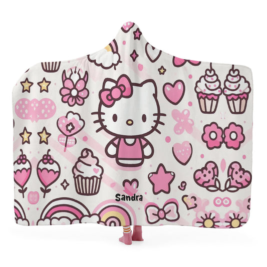Hello Kitty | Customizable Hooded Blanket - AGTC