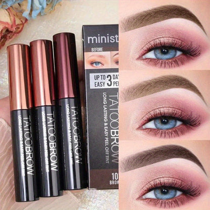 Waterproof Dye Eyebrow Gel - Semi-Permanent Long Lasting Tattoo Tint in Black and Brown - AGTC