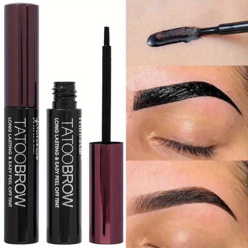 Waterproof Dye Eyebrow Gel - Semi-Permanent Long Lasting Tattoo Tint in Black and Brown - AGTC