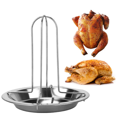 Chicken Roaster Rack - Non-Stick Grill Stand for Outdoor BBQ