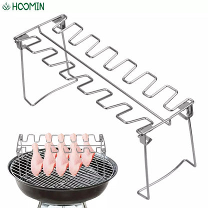 Versatile Barbecue Rack for Beef, Chicken Legs, and Wings