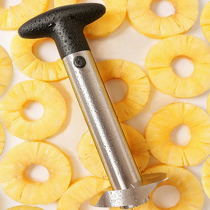 Close-Up of Pineapple Slicer in Action