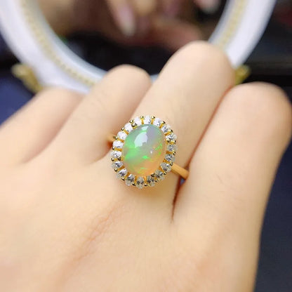 Natural opal ring