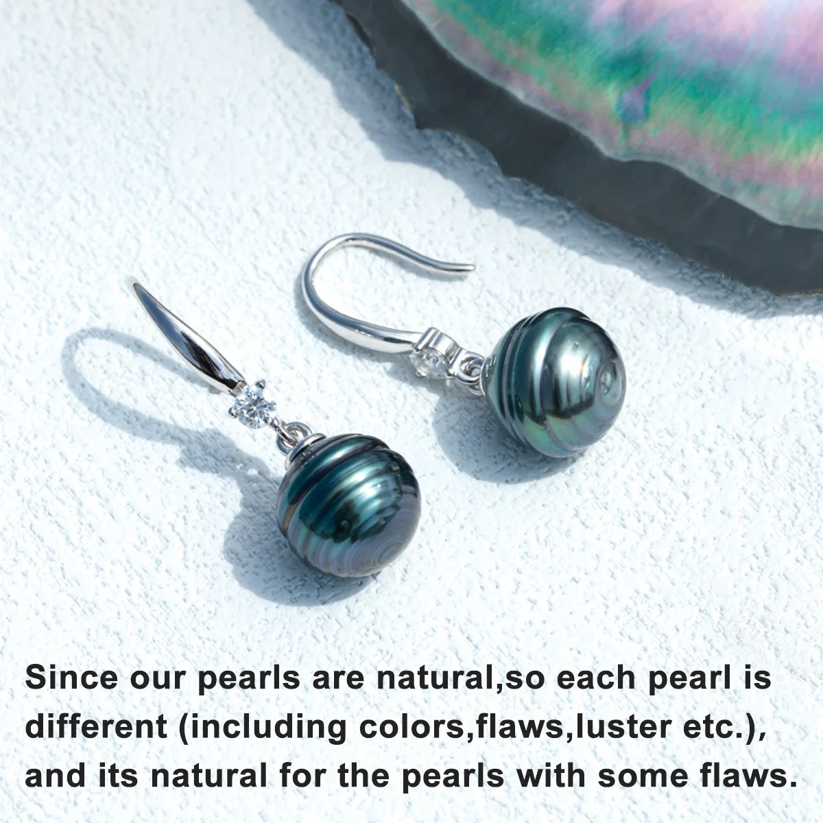 Seawater baroque pearl earrings