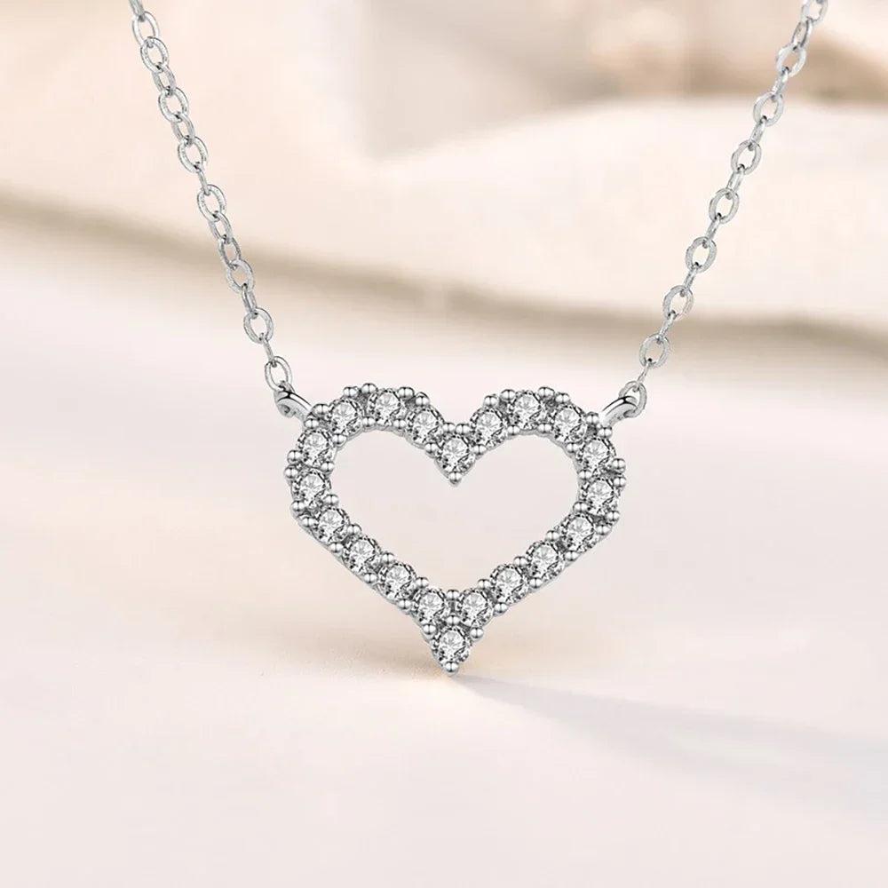 Heart Shape Moissanite Jewelry Set 