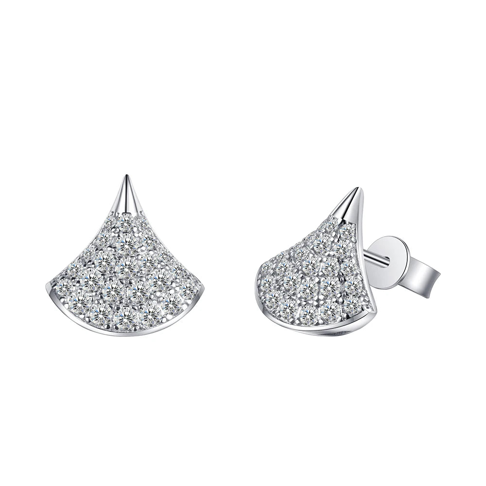 Fan-Shaped Moissanite Jewelry Set