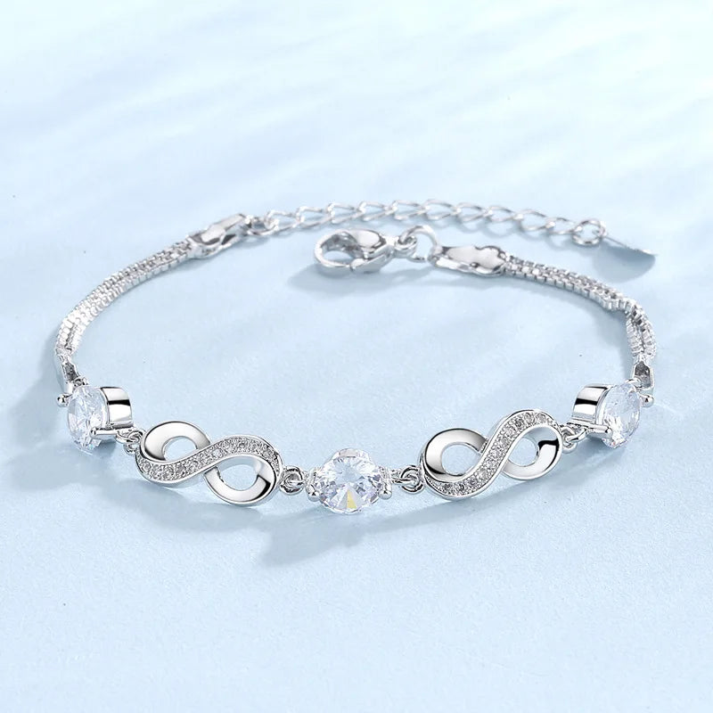 Detailed view of moissanite setting on bracelet