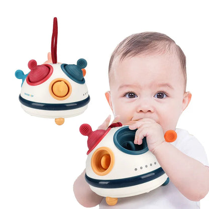 Montessori Magic: Educational Silicone Pull String Toy for Babies 1-3 Years - Enhance Sensory Development and Fine Motor Skills for Playful Learning. - AGTC