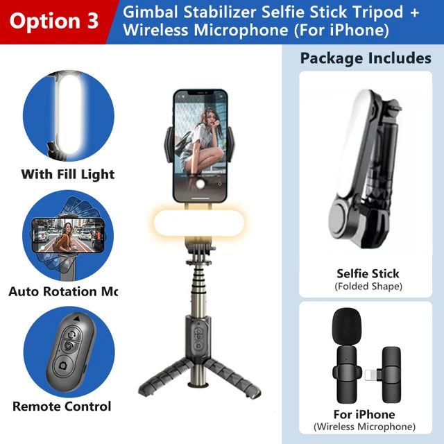 2023 Gimbal Stabilizer with Fill Light - AGTC