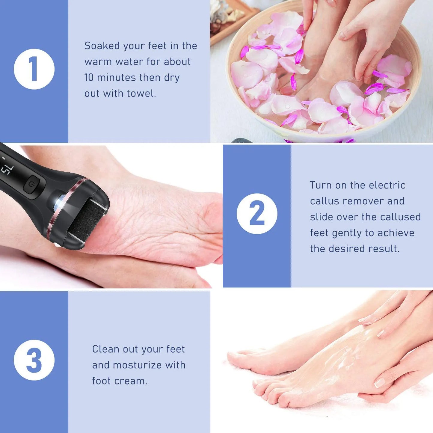 Professional Electric Foot File for Dead Skin and Callus Removal - AGTC