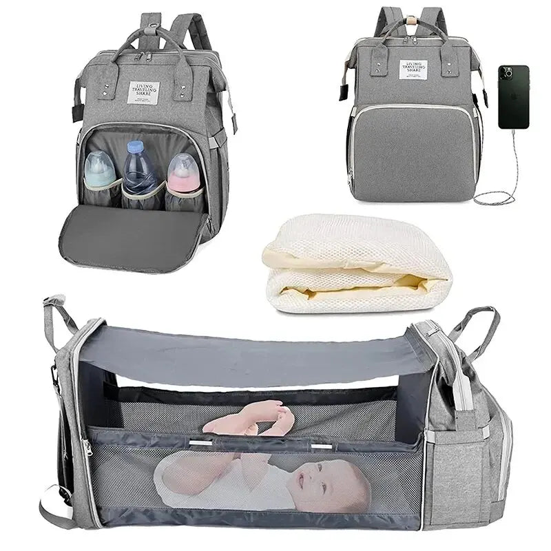 Smart Mom, Happy Baby: Diaper Bags for Moms - Maternity Travel Essentials, Nappy Changing Backpack with Stroller Organizer, Perfect for On-the-Go! - AGTC