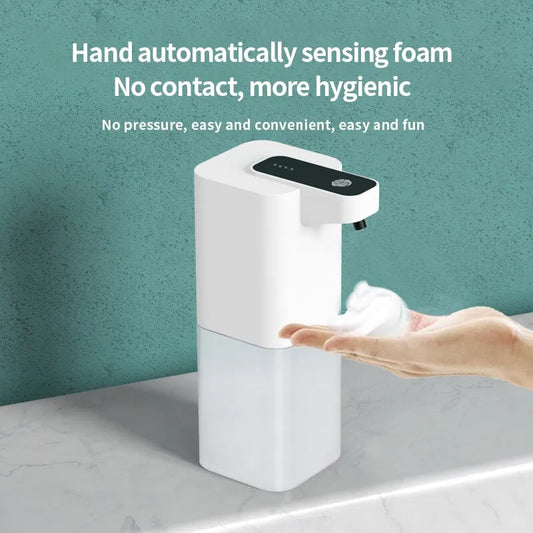 Dispenser in Use: “Automatic Inductive Soap Dispenser in action.”