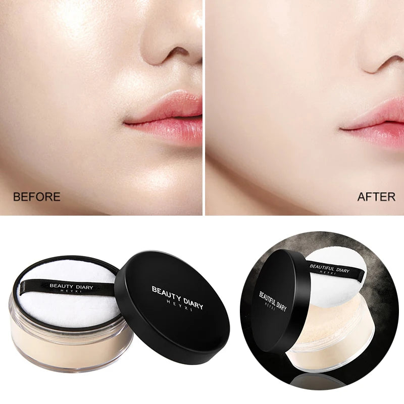 Matte Elegance in a Jar: 1PC Professional Loose Powder for Invisible Pores, Oil Control, and Translucent Brightening - Your Face Styling Essential. - AGTC