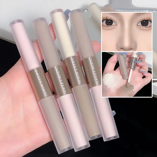 Glow Getter: 2-in-1 Liquid Contouring Stick - High Gloss for Brightening, Warm Tone Nose Shadow, and Matte Highlighter for Face Bronzing Magic! - AGTC