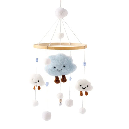 Musical Marvel: Baby Rattle Toy and Wooden Mobile for Crib Bed - Newborn Music Box, Bed Bell Hanging, Perfect Infant Crib Entertainment. - AGTC