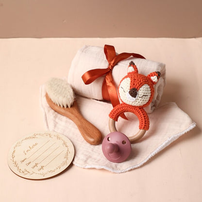 Baby Bath Set with Pacifier Crochet Rattle Set - AGTC