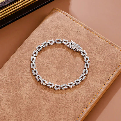 925 sterling silver bracelet under spotlight