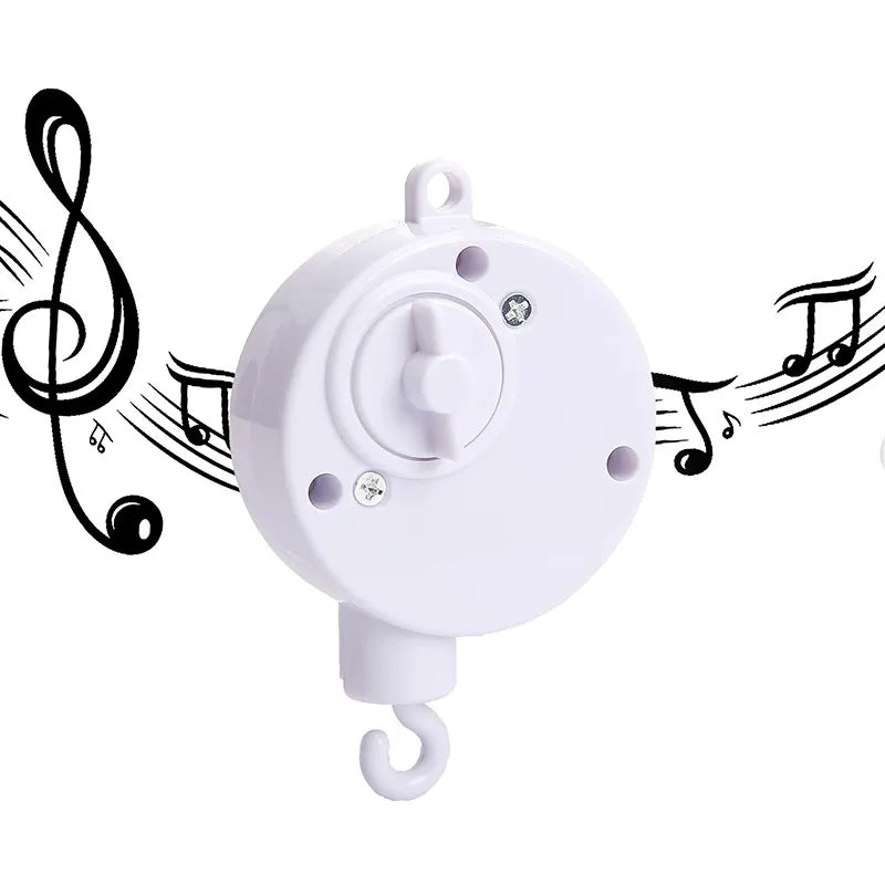 Musical Marvel: Baby Rattle Toy and Wooden Mobile for Crib Bed - Newborn Music Box, Bed Bell Hanging, Perfect Infant Crib Entertainment. - AGTC