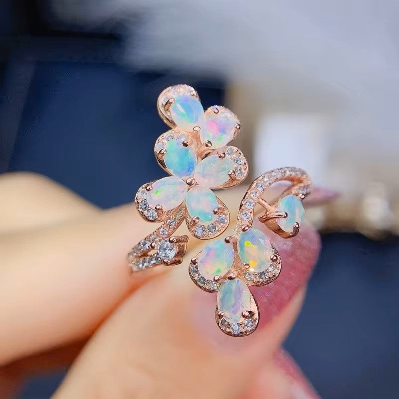 Side view of the 3x4mm Opal Ring