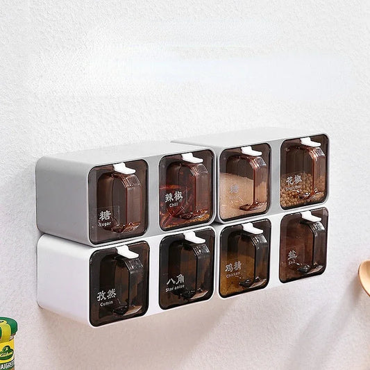 Wall-mounted seasoning box