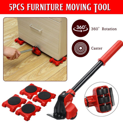 Heavy Duty Furniture Lifter Transport Tool Furniture Mover set 4/14 Move Roller 1 Wheel Bar for Lifting Moving Furniture Helper - AGTC