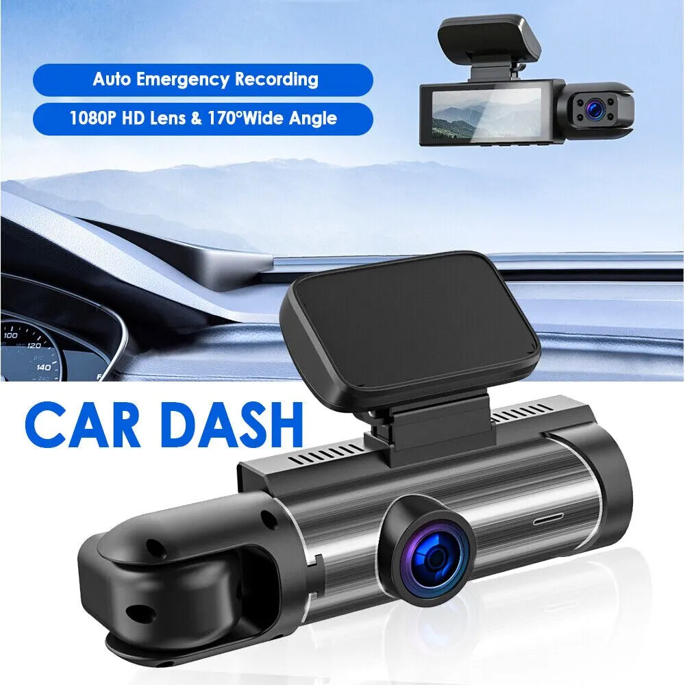 Car DVR Wide-angle 2-record High-definition Night Vision 1080P Driving Recorder - AGTC