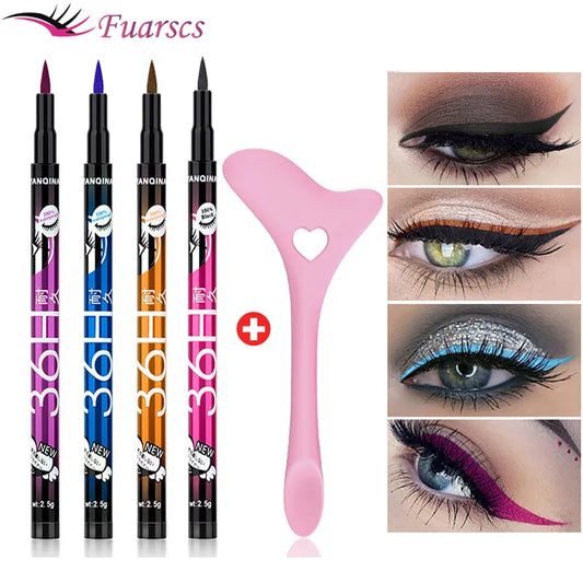 Main Product: AGTC Trends Waterproof Eyeliner Pencil - 36H Long-Lasting Black Liquid Eye Liner Pen - Front View
