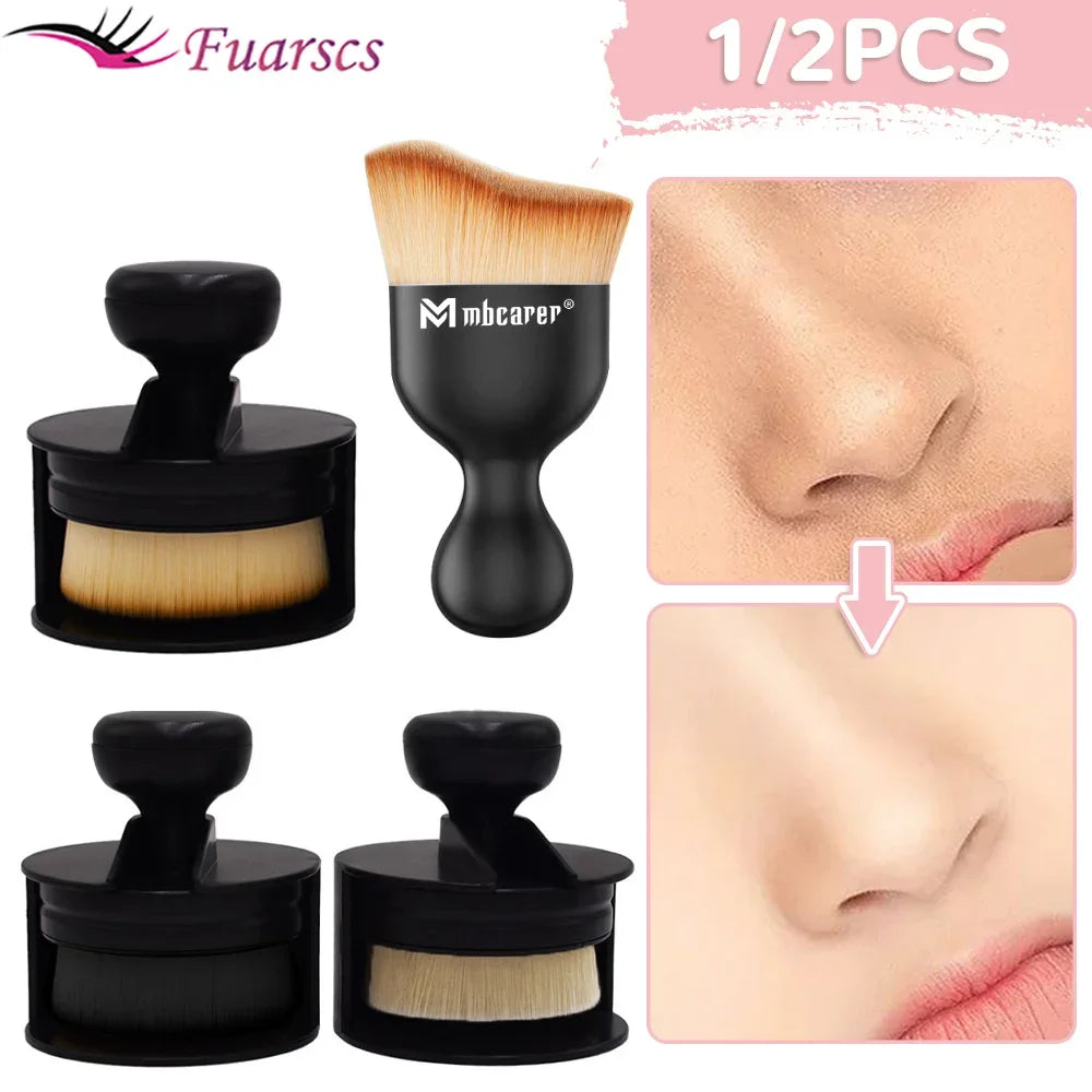 Seal the Beauty Deal! 1/2PCS O Shape Seal Foundation Brush – Push, Pull, and Perfect Your Makeup Routine! - AGTC