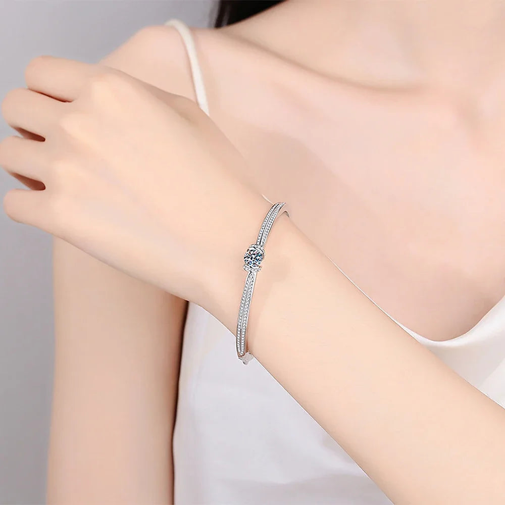 The bangle on a model's wrist