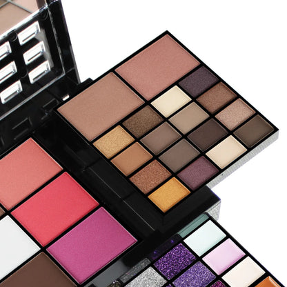 74-Color Makeup Set: Eyeshadow & Lip Gloss Combo - AGTC