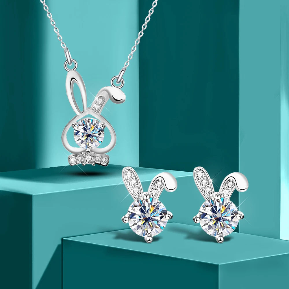 0.5ct Rabbit Moissanite Jewelry Set