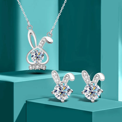 0.5ct Rabbit Moissanite Jewelry Set