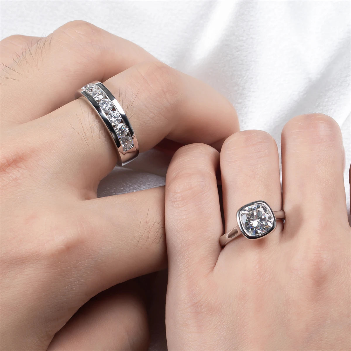 Rings on a couple's hands