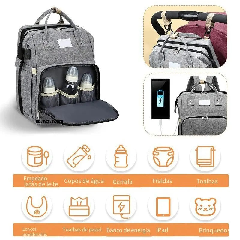 Smart Mom, Happy Baby: Diaper Bags for Moms - Maternity Travel Essentials, Nappy Changing Backpack with Stroller Organizer, Perfect for On-the-Go! - AGTC