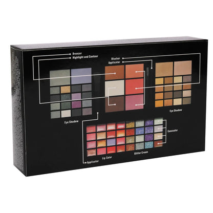 74-Color Makeup Set: Eyeshadow & Lip Gloss Combo - AGTC