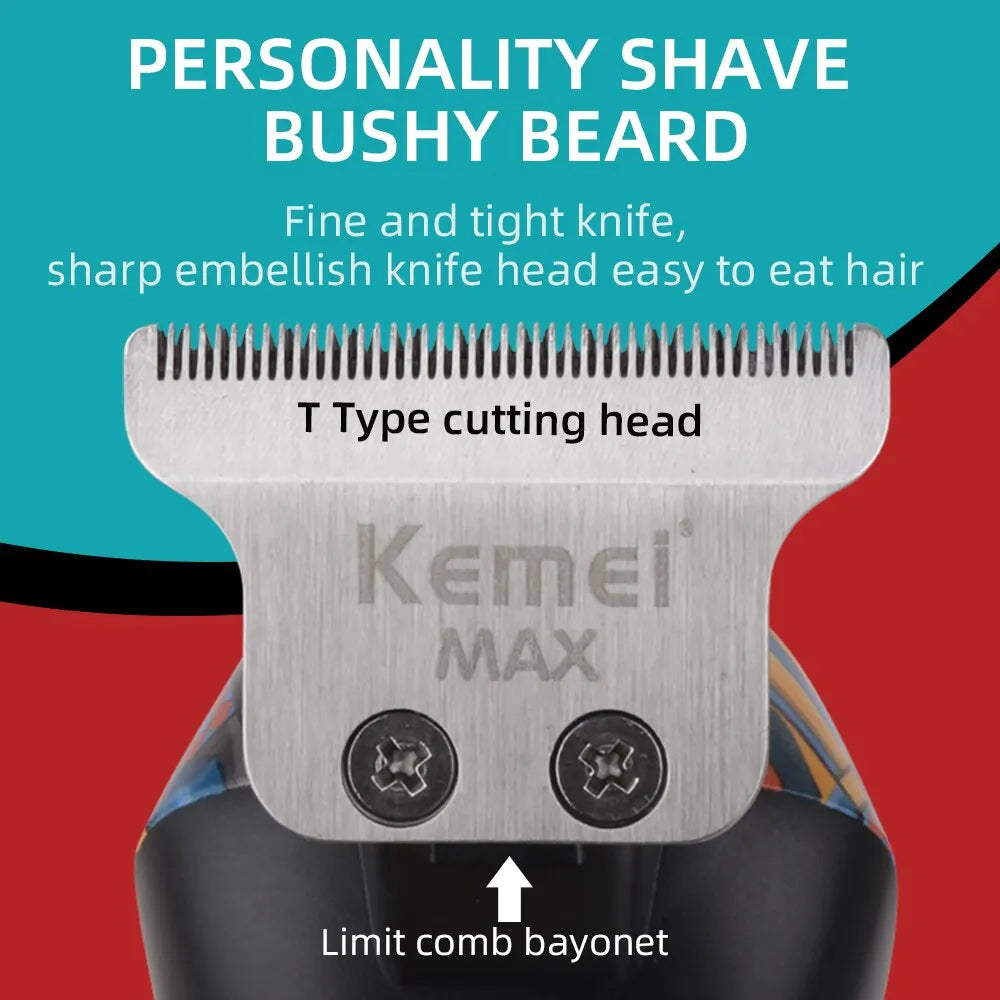 Kemei-5090 Digital Display Professional Barber Pusher | Men’s Hair Clipper - AGTC