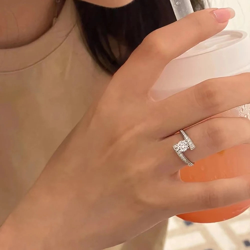 Ring worn on a woman's hand