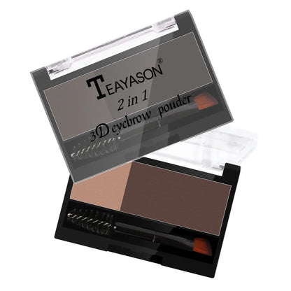 Two-color eyebrow powder palette