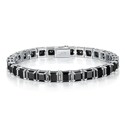 Pagoda Cut Moissanite Tennis Bracelet