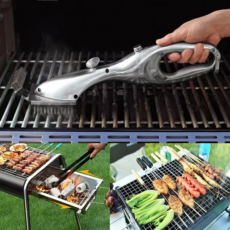 Outdoor Barbecue Grill Steam Cleaning Brush - BBQ Cleaner