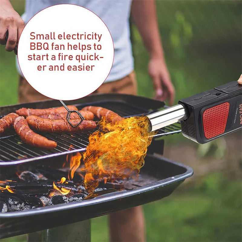 Portable Handheld Electric BBQ Fan - Outdoor Grill Blower