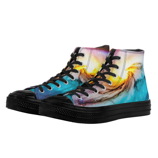 Nebula! Men's Classic Black High-Top Canvas Shoes - Durable, Comfortable, and Stylish - AGTC