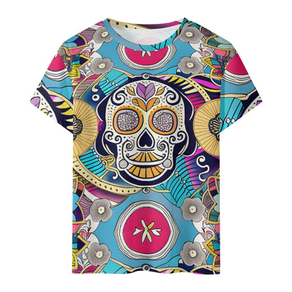 Skulls | Kids All Over Print Short Sleeve T-Shirt - AGTC