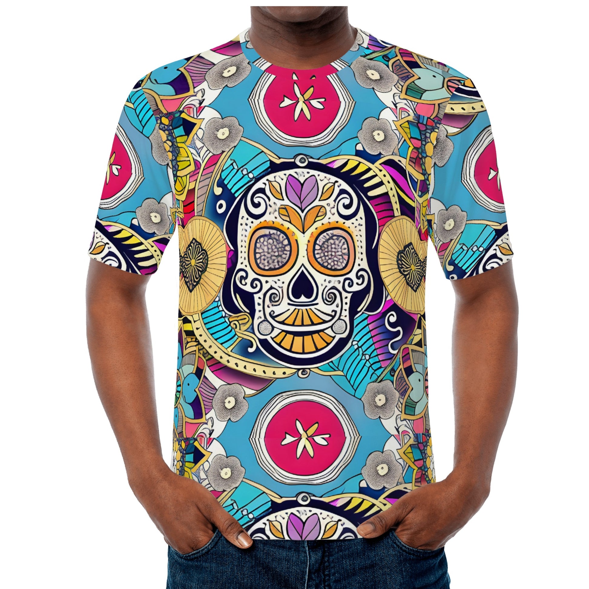 Skulls | Mens All Over Print T-shirts - AGTC